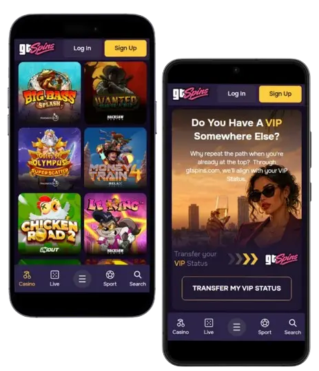 GTspins casino on mobile